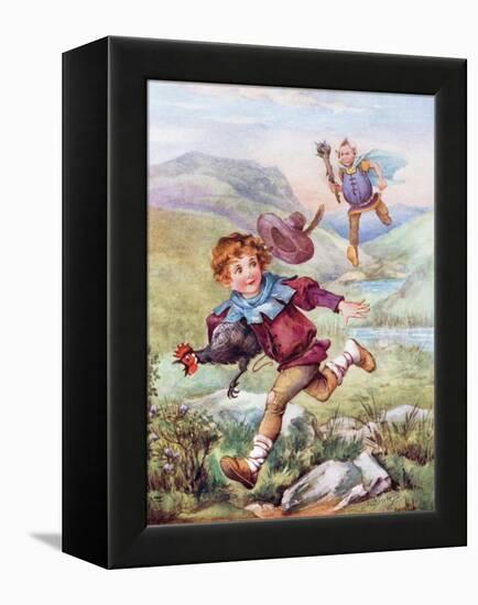 Jack and the Beanstalk Illustration-null-Framed Premier Image Canvas