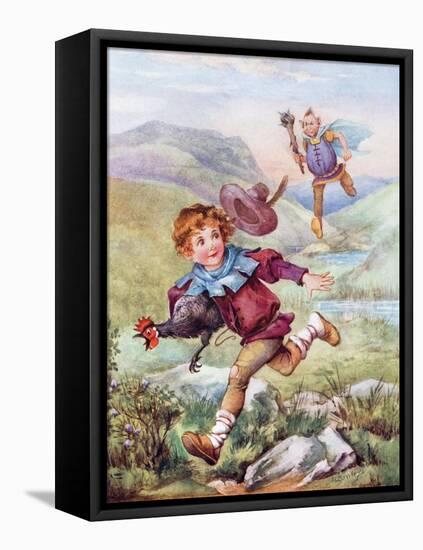 Jack and the Beanstalk Illustration-null-Framed Premier Image Canvas