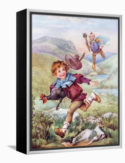 Jack and the Beanstalk Illustration-null-Framed Premier Image Canvas