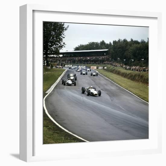 Jack Brabham Leading the Race, British Grand Prix, Brands Hatch, Kent, 1966-null-Framed Photographic Print