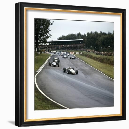 Jack Brabham Leading the Race, British Grand Prix, Brands Hatch, Kent, 1966-null-Framed Photographic Print