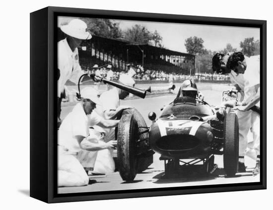 Jack Brabham's Cooper in the Pits, Indianapolis 500, Indiana, USA, 1961-null-Framed Premier Image Canvas