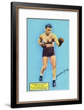 Jack Dempsey and a Message to the Boys-Lantern Press-Framed Art Print