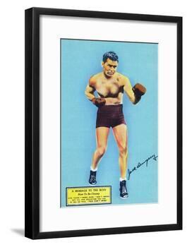 Jack Dempsey and a Message to the Boys-Lantern Press-Framed Art Print