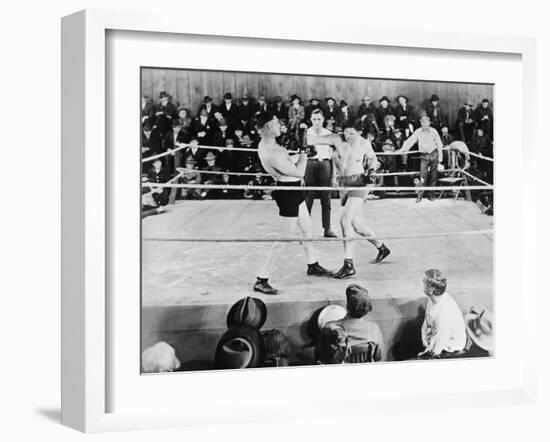 Jack Dempsey, World Heavyweight Champion. Boxing in the Ring, Ca. 1922-26-null-Framed Photo