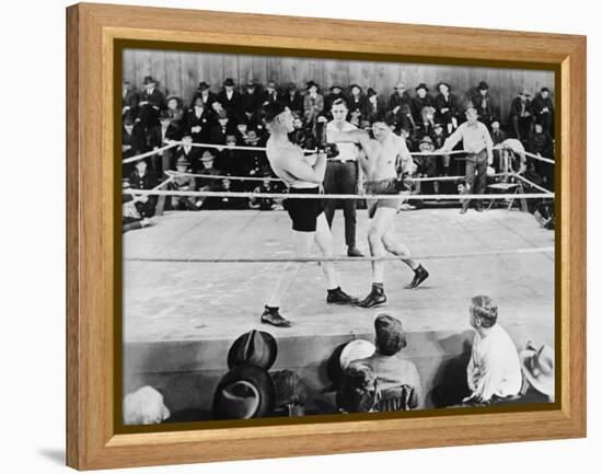 Jack Dempsey, World Heavyweight Champion. Boxing in the Ring, Ca. 1922-26-null-Framed Stretched Canvas