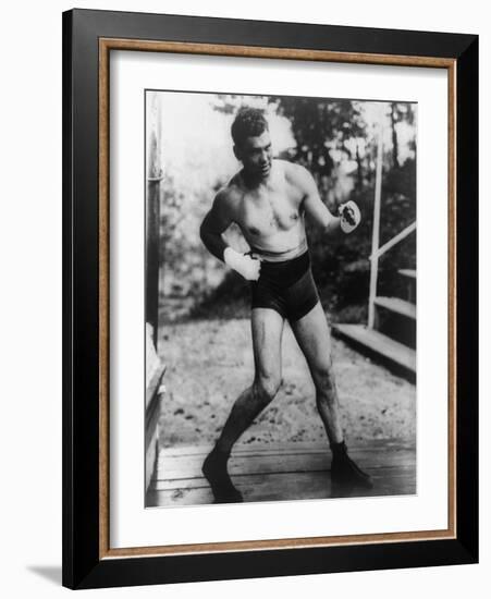 Jack Dempsey, World Heavyweight Champion, Training at Michigan City, Indiana, Ca. 1922-null-Framed Photo