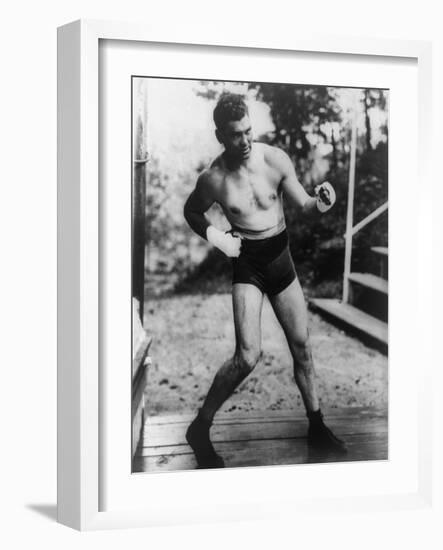 Jack Dempsey, World Heavyweight Champion, Training at Michigan City, Indiana, Ca. 1922-null-Framed Photo