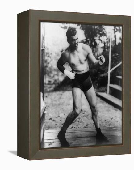 Jack Dempsey, World Heavyweight Champion, Training at Michigan City, Indiana, Ca. 1922-null-Framed Stretched Canvas