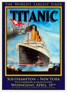 Titanic White Star Line Travel Poster 1 by Jack Dow