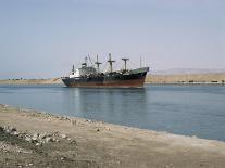 Northbound Ship, Suez Canal, Egypt, North Africa, Africa-Jack Jackson-Photographic Print