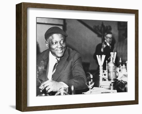 Jack Johnson Former Heavyweight Champion in Paris April 4, 1933-null-Framed Photo