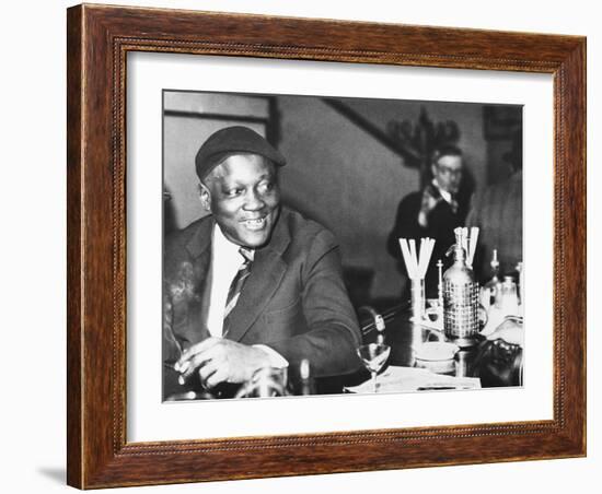 Jack Johnson Former Heavyweight Champion in Paris April 4, 1933-null-Framed Photo