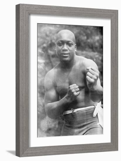 Jack Johnson, Heavyweight Champion of the World-null-Framed Premium Giclee Print