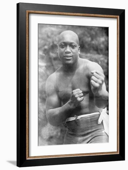 Jack Johnson, Heavyweight Champion of the World-null-Framed Premium Giclee Print