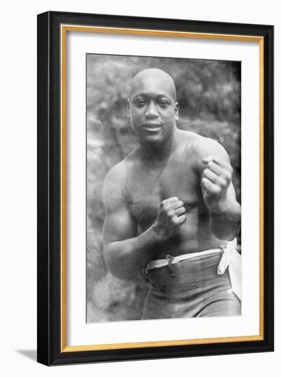 Jack Johnson, Heavyweight Champion of the World-null-Framed Premium Giclee Print