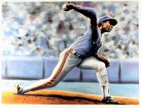 The Delivery (New York Mets Dwight Gooden)-Jack Lane-Framed Art Print