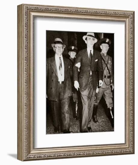 Jack 'Legs' Diamond, temporarily in the hands of the law in Troy, New York, USA, July 1931-Unknown-Framed Photographic Print