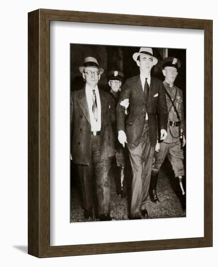 Jack 'Legs' Diamond, temporarily in the hands of the law in Troy, New York, USA, July 1931-Unknown-Framed Photographic Print