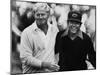 Jack Nicklaus, Lee Trevino, at U.S. Open Championship in Pebble Beach, California, June 18, 1972-null-Mounted Photo