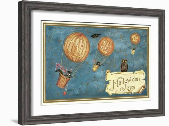 Jack O'Lantern Balloons-null-Framed Art Print