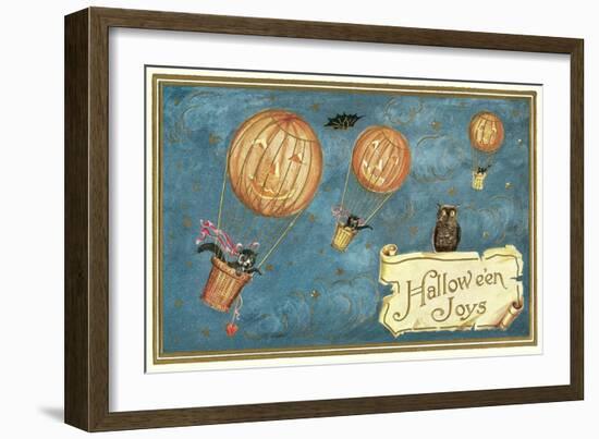 Jack O'Lantern Balloons-null-Framed Art Print