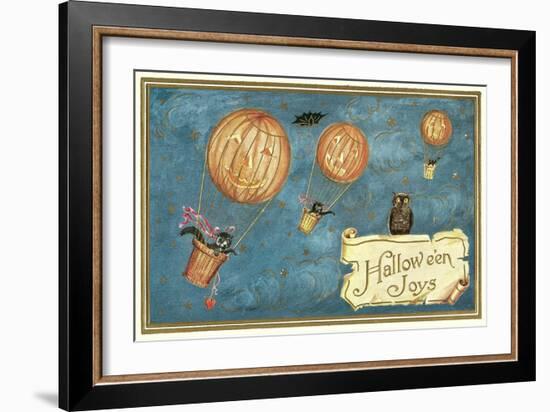 Jack O'Lantern Balloons-null-Framed Art Print