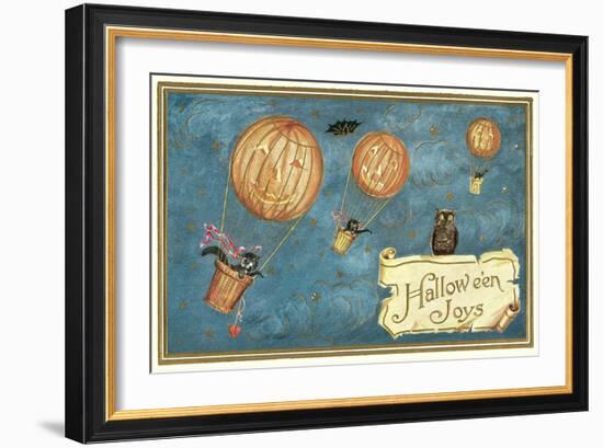 Jack O'Lantern Balloons-null-Framed Art Print