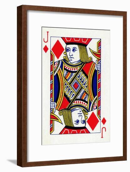 Jack of Diamonds from a deck of Goodall & Son Ltd. playing cards, c1940-Unknown-Framed Giclee Print