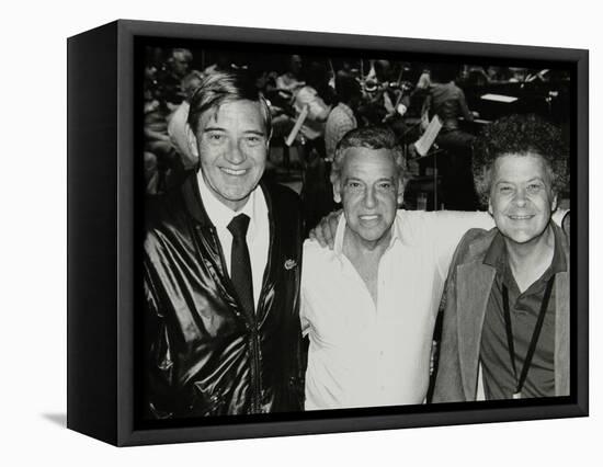 Jack Parnell, Buddy Rich and Steve Marcus at the Royal Festival Hall, London, 22 June 1985-Denis Williams-Framed Premier Image Canvas