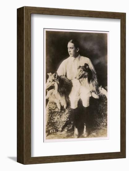 Jack Pickford, Film Actor, with Dogs-null-Framed Photographic Print