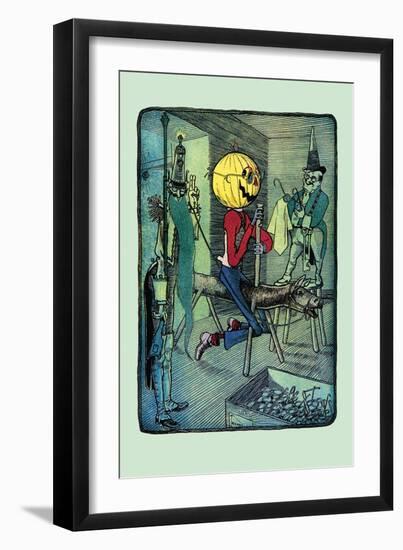 Jack Pumpkinhead's Ride-John R. Neill-Framed Art Print