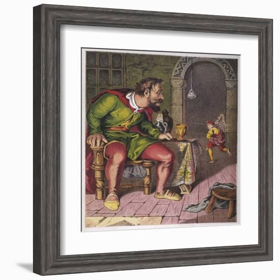 Jack Runs off with the Giant's Harp-null-Framed Art Print