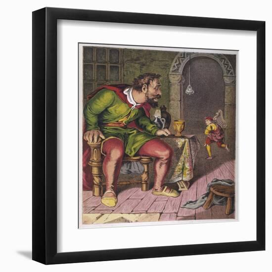 Jack Runs off with the Giant's Harp-null-Framed Art Print
