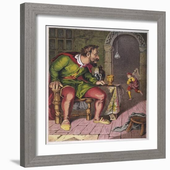 Jack Runs off with the Giant's Harp-null-Framed Art Print