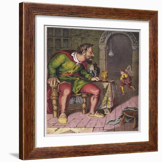 Jack Runs off with the Giant's Harp-null-Framed Art Print