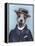 Jack Russell in Boater-Fab Funky-Framed Stretched Canvas