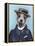 Jack Russell in Boater-Fab Funky-Framed Stretched Canvas