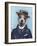 Jack Russell in Boater-Fab Funky-Framed Art Print