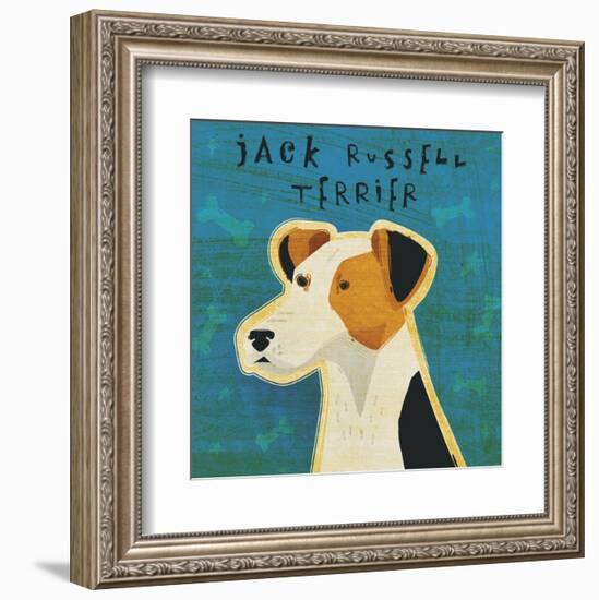 Jack Russell Terrier (square)-John W^ Golden-Framed Art Print