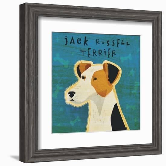 Jack Russell Terrier (square)-John W^ Golden-Framed Art Print