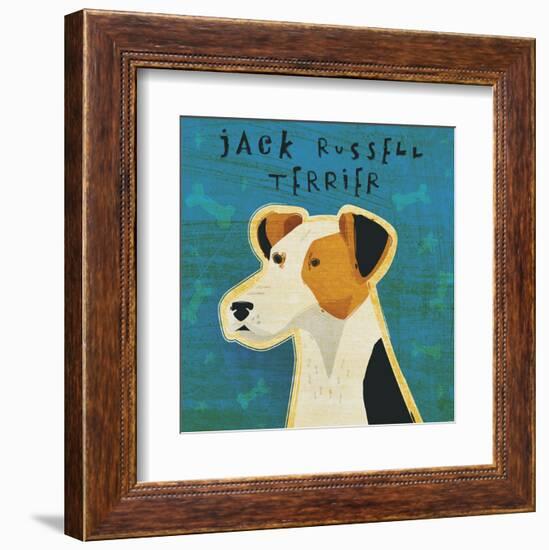 Jack Russell Terrier (square)-John W^ Golden-Framed Art Print