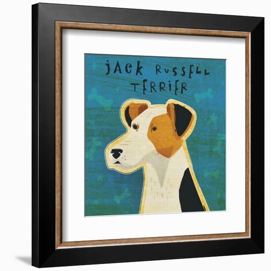 Jack Russell Terrier (square)-John W^ Golden-Framed Art Print