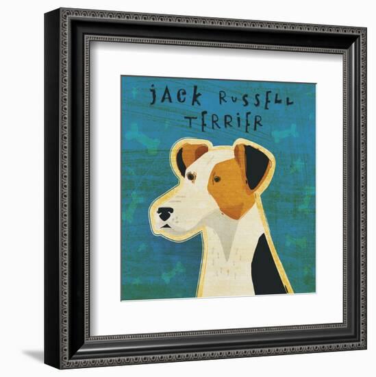 Jack Russell Terrier (square)-John W^ Golden-Framed Art Print