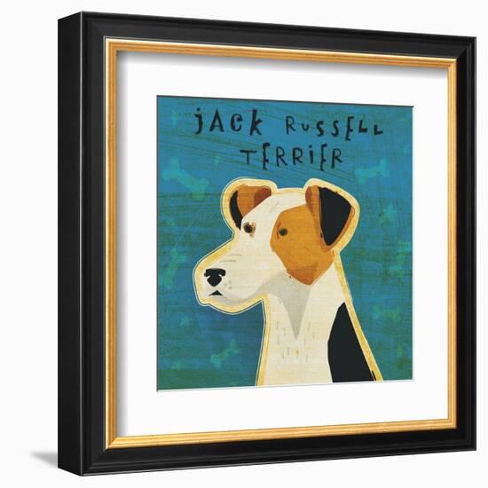 Jack Russell Terrier (square)-John W^ Golden-Framed Art Print