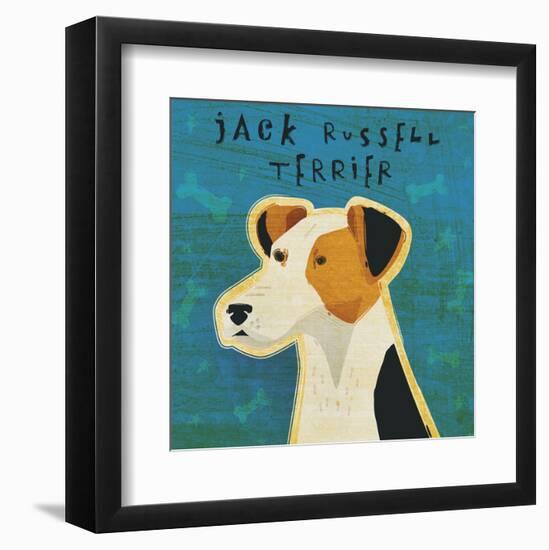 Jack Russell Terrier (square)-John W^ Golden-Framed Art Print