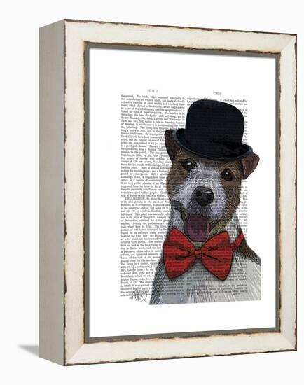 Jack Russell Union Jack-Fab Funky-Framed Stretched Canvas