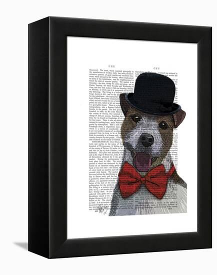 Jack Russell Union Jack-Fab Funky-Framed Stretched Canvas