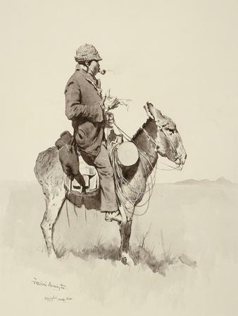 Jack's Man William, a Modern Sancho Panza (Brush, Pen and Ink and Gouache  on Paper)' Giclee Print - Frederic Remington | Art.com