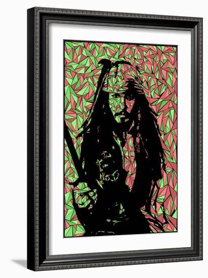 Jack Sparrow-Cristian Mielu-Framed Art Print